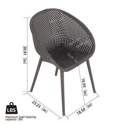 2 Pack Lounge Chair Set &amp; Folding Square Table