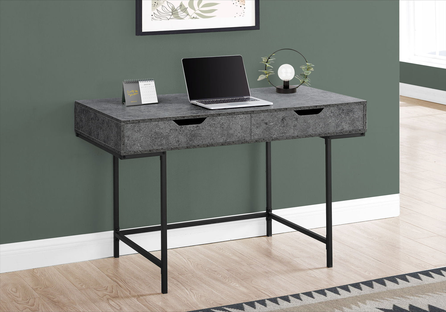 Computer Desk For Home Office, Laptop, Storage Drawers, Contemporary &amp; Modern