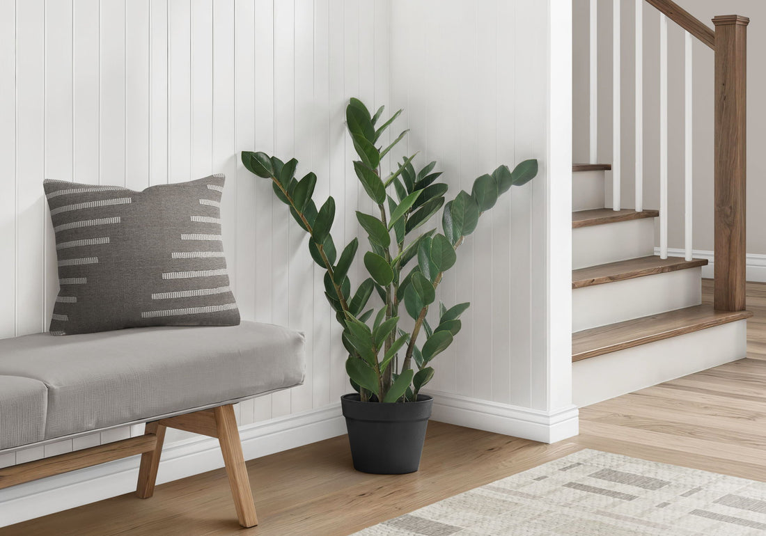 29&quot; Tall, Artificial Plant, Zz Tree, Indoor, Faux, Fake, Floor, Greenery, Potted, Real Touch, Decorative - Green / Black