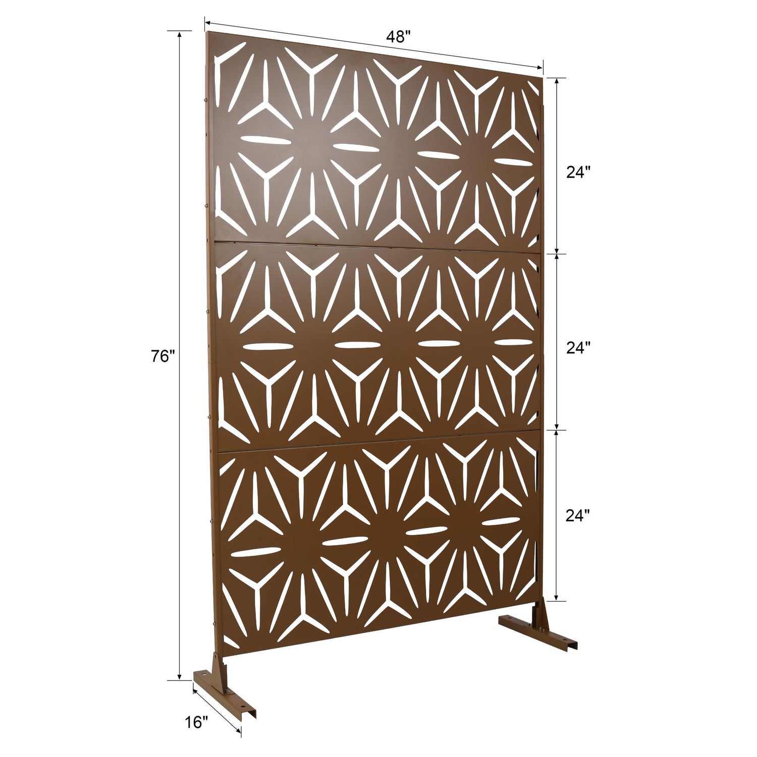 Outdoor &amp; Indoor Metal Privacy Screen, Freestanding Decorative Panels