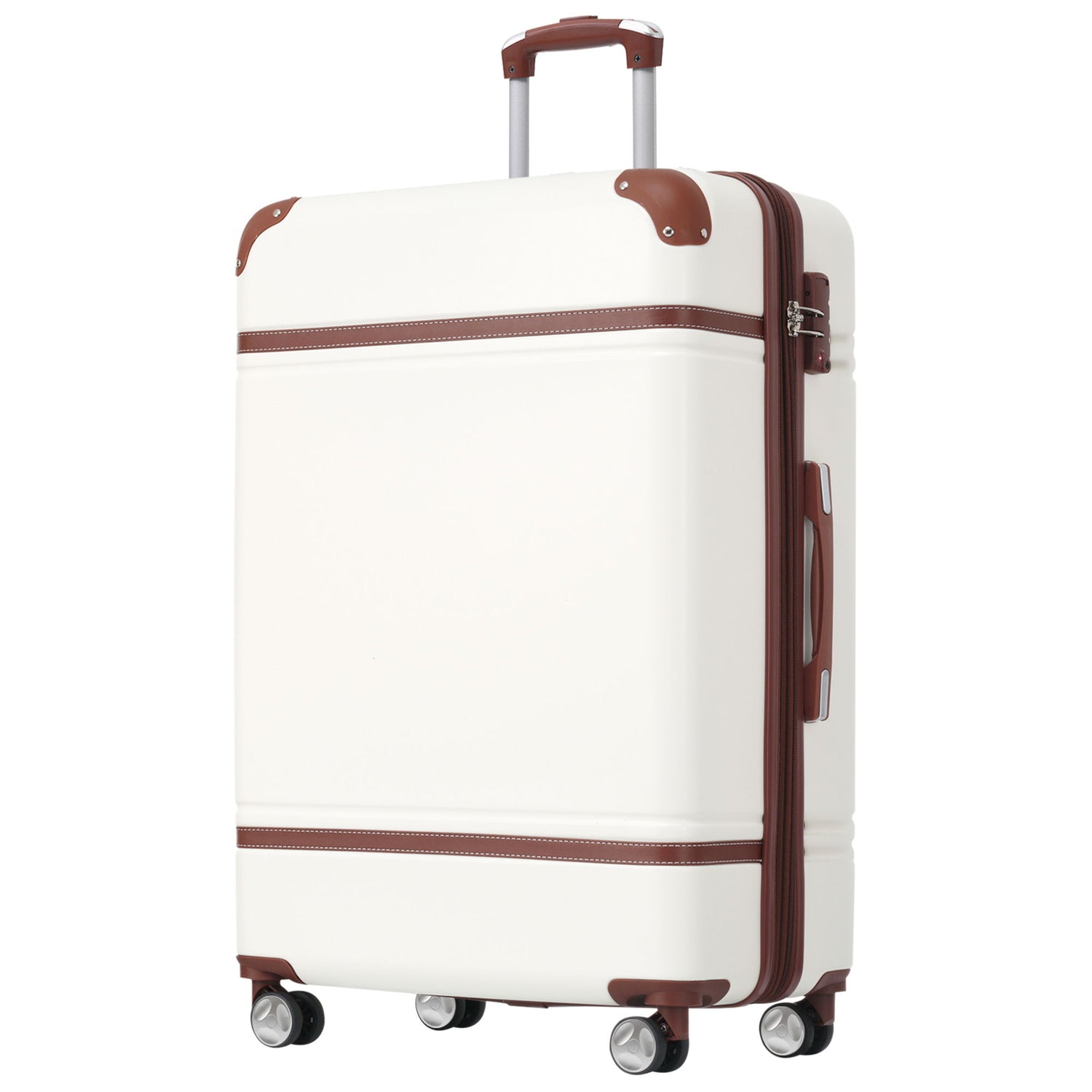 Hardshell Luggage With Tsa Lock, 28&quot; Expandable Lightweight Suitcase With Spinner Wheels, Single Vintage Luggage