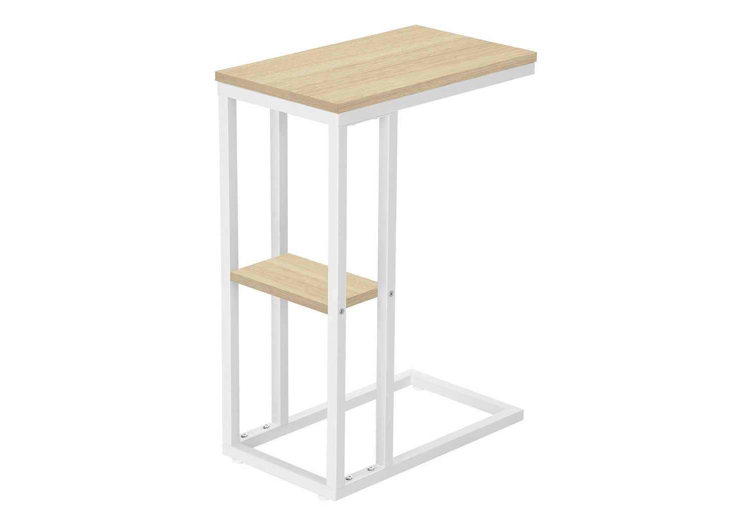Accent Table, C - Shaped, Marble Look Contemporary &amp; Modern Convenient Design