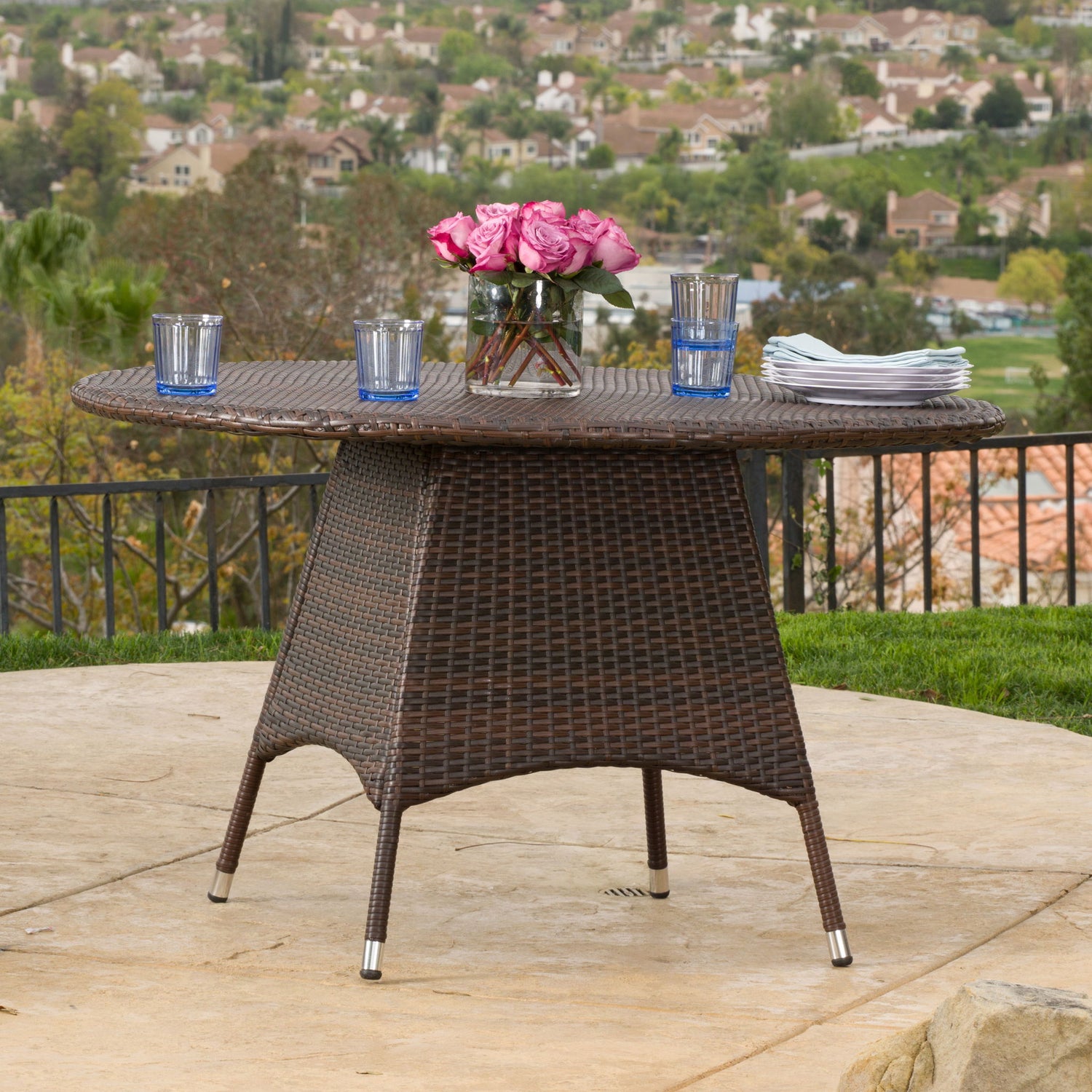 Corsica - Round Dining Table - Brown