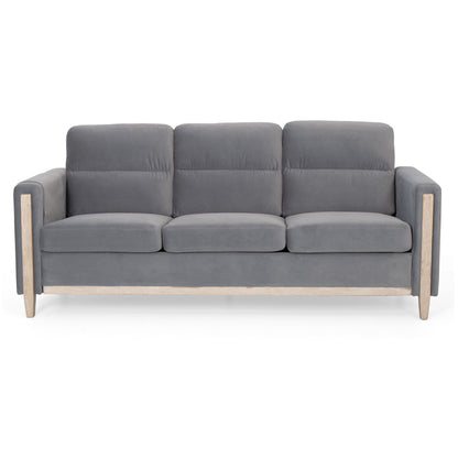 Comfortable Solid Wood Three-Seater Sofa, Soft Cushions, Durable And Long-Lasting, 79.5&quot; Sofa Couch For Living Room