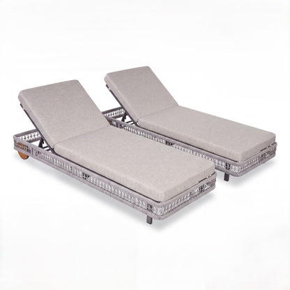 Outdoor Chaise Lounge &amp; Wheels, 5 Position Adjustable Backrest
