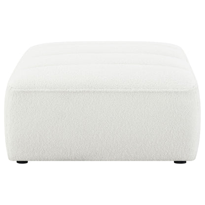 Sunny - Square Upholstered Ottoman - Ivory