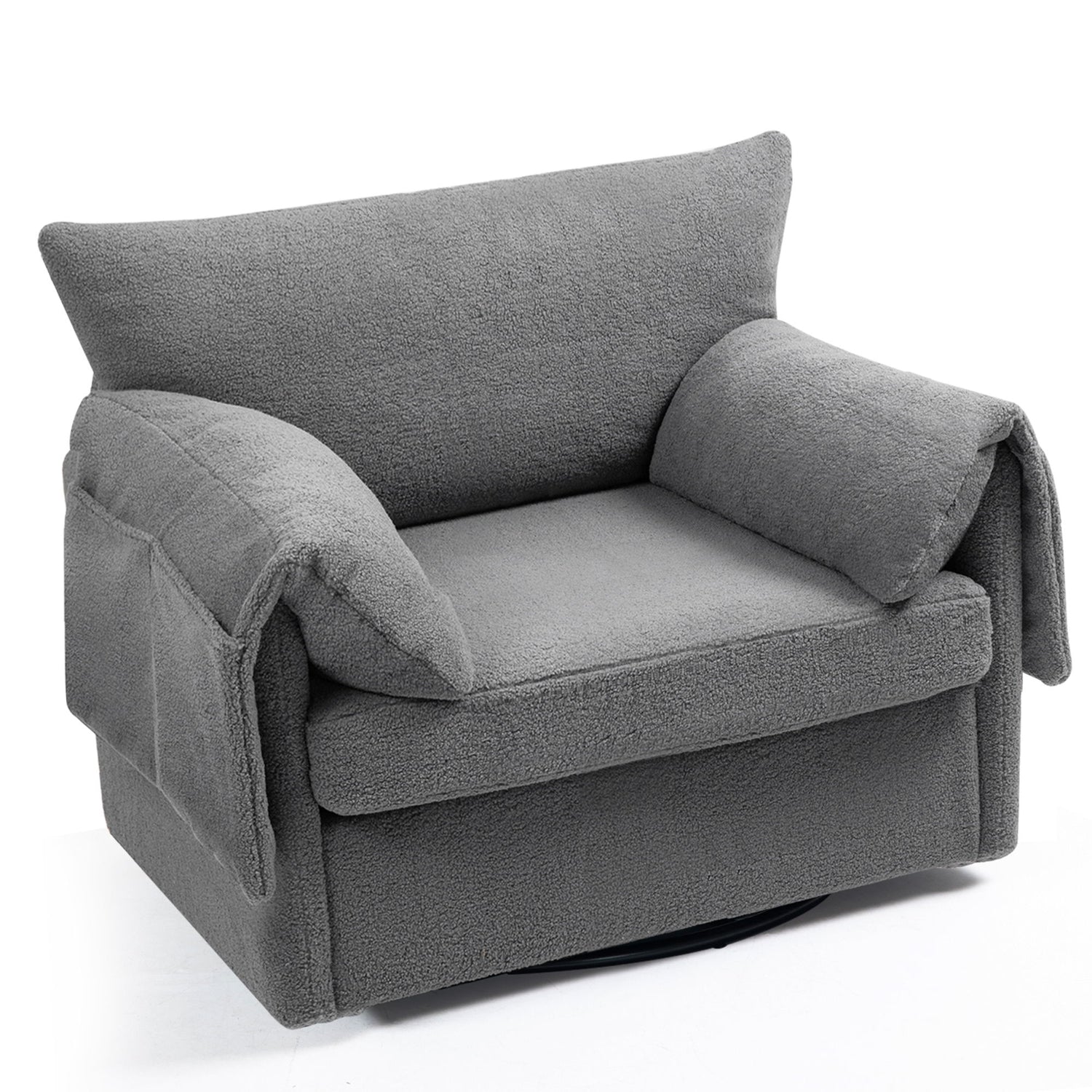 Oversized Swivel Armchair Modern Chair &amp; Single Sofa Lounge, Comfortable Seating For Living Room