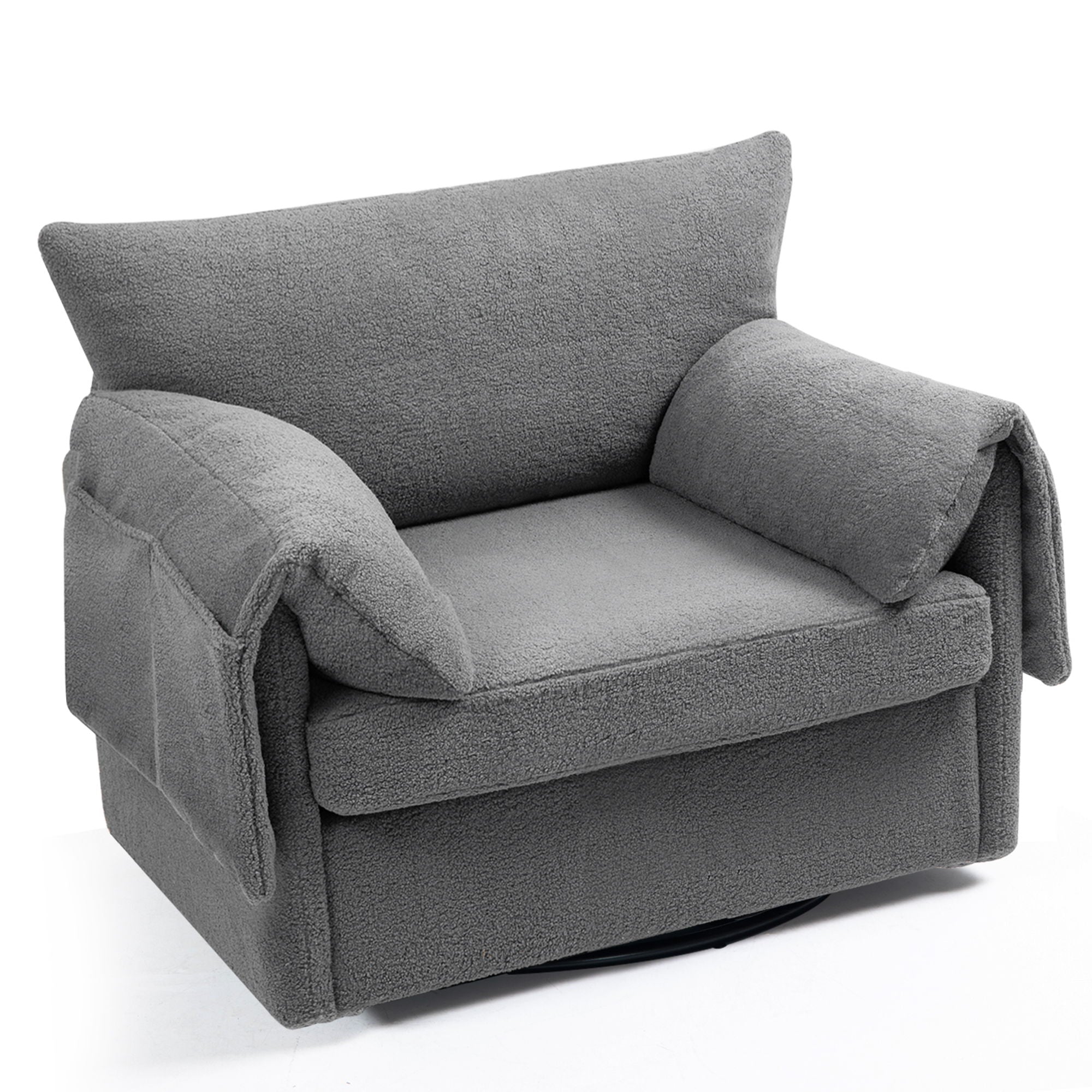 Oversized Swivel Armchair Modern Chair &amp; Single Sofa Lounge, Comfortable Seating For Living Room