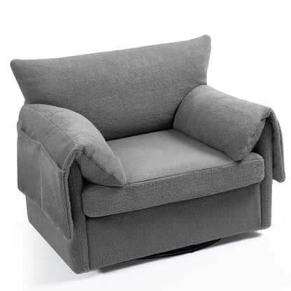 Oversized Swivel Armchair Modern Chair &amp; Single Sofa Lounge, Comfortable Seating For Living Room