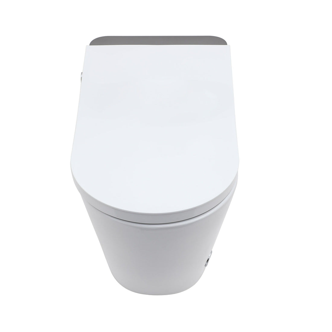 Smart Bidet Toilet Combo With Auto Open &amp; Close, Heated Seat, Foot Sensor Flush, LED Display, Ceramic - White
