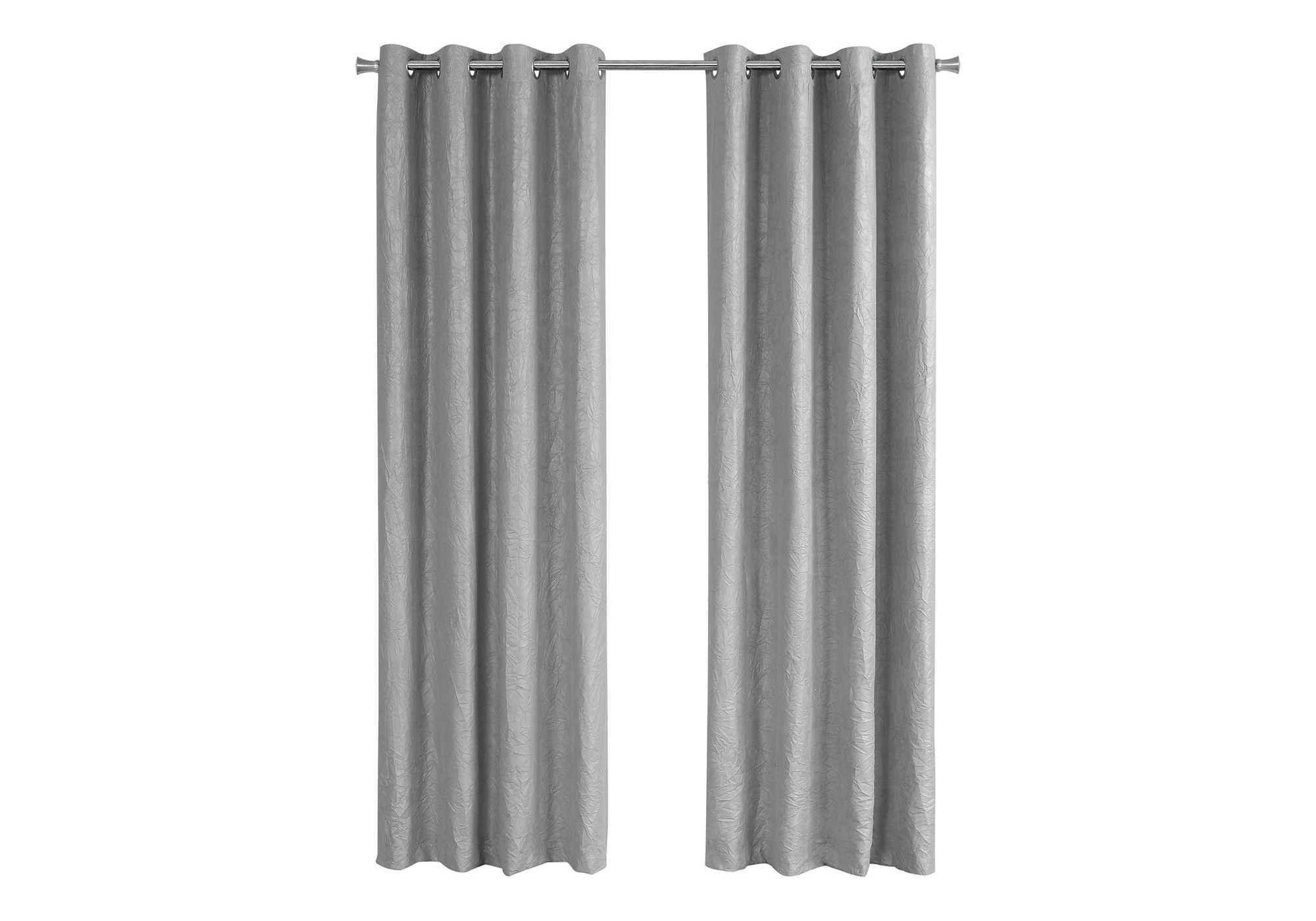 2 Pieces Set, Curtain Panel, Room Darkening, Grommet, Contemporary &amp; Modern