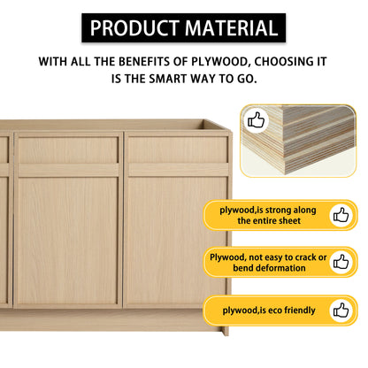 Modern Freestanding Bathroom Vanity &amp; Soft Close Cabinet Doors