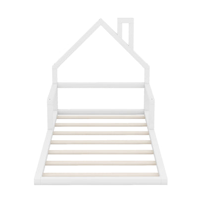 Floor Bed With House Shaped Headboard