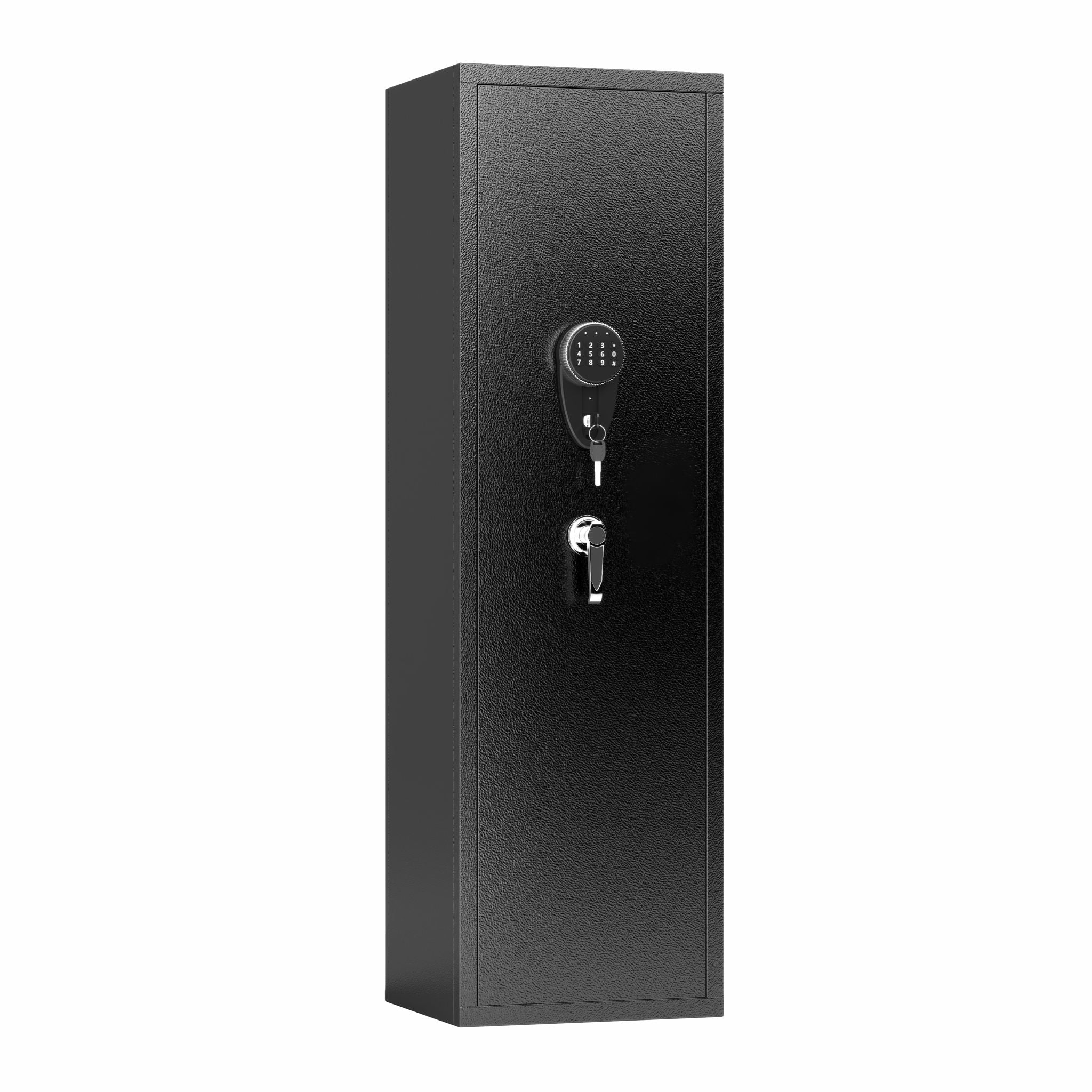Gun Safe For Rifles &amp; Handguns, Keypad Lock Security Storage Cabinet - Black