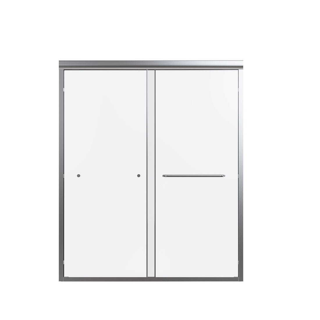 Semi-Frameless Double Sliding Shower Door, Bypass Shower Door, 1 / 4&quot; (6Mm) Thick SGCC Tempered Glass Door