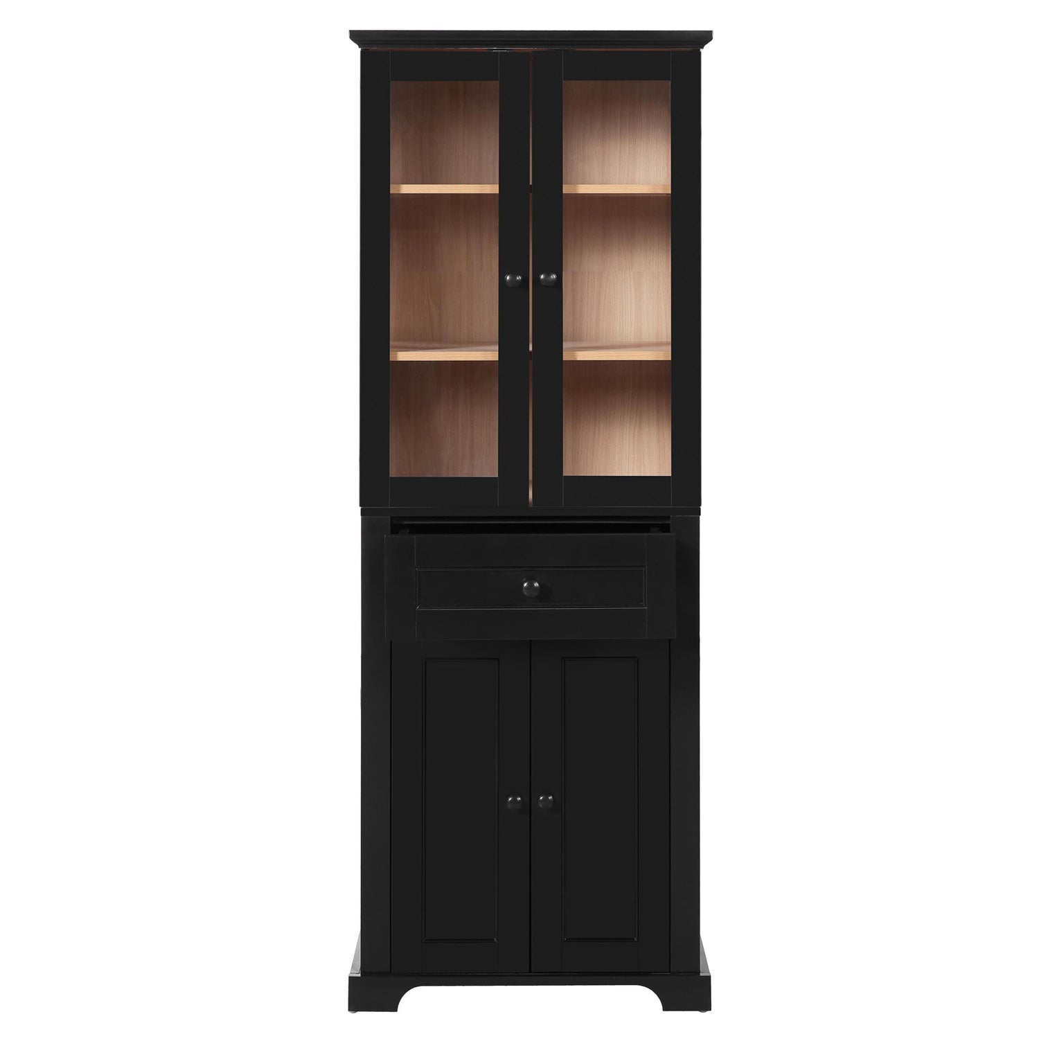 Bathroom Vanity &amp; Tall Storage Cabinet Set With Doors, Adjustable Shelves, Soft Close Hinges, Sink