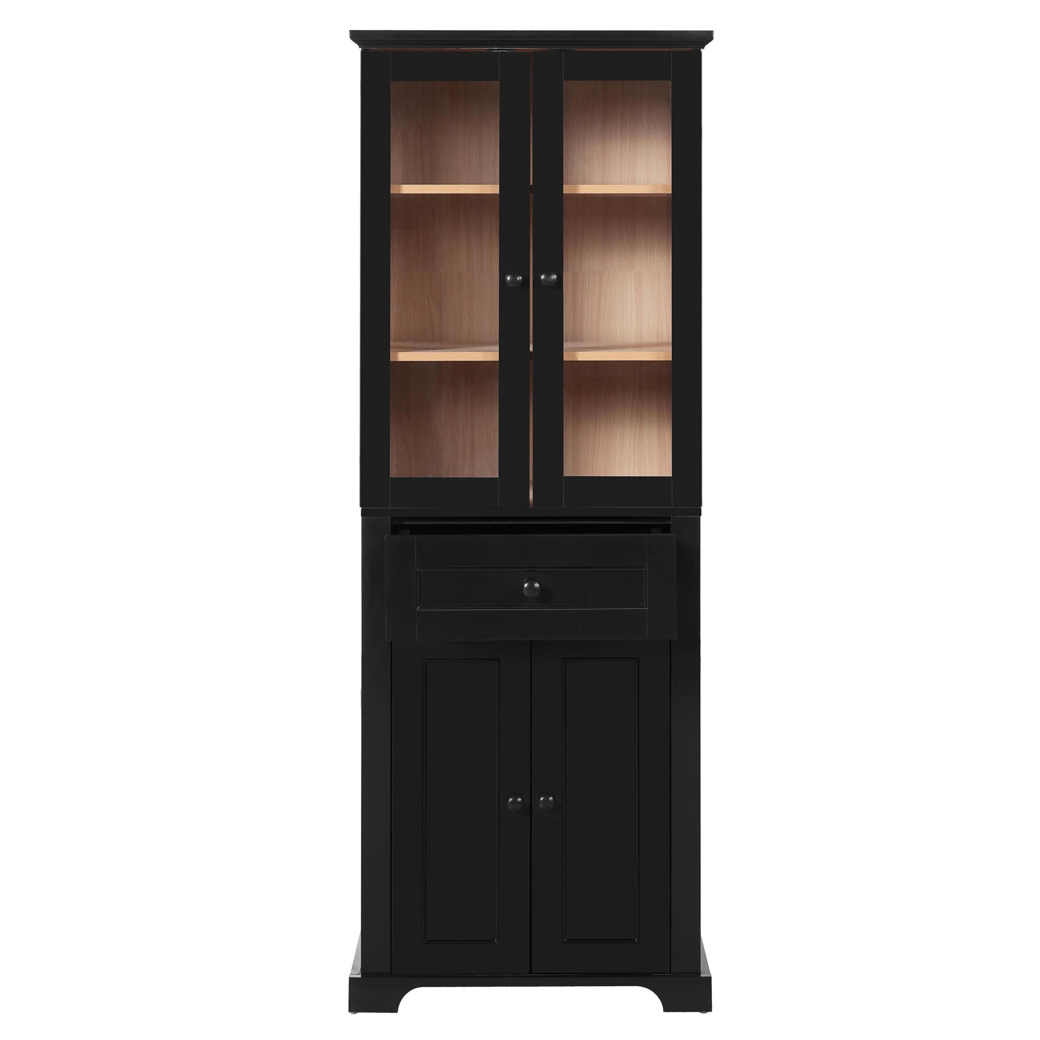 Bathroom Vanity &amp; Tall Storage Cabinet Set With Doors, Adjustable Shelves, Soft Close Hinges, Sink