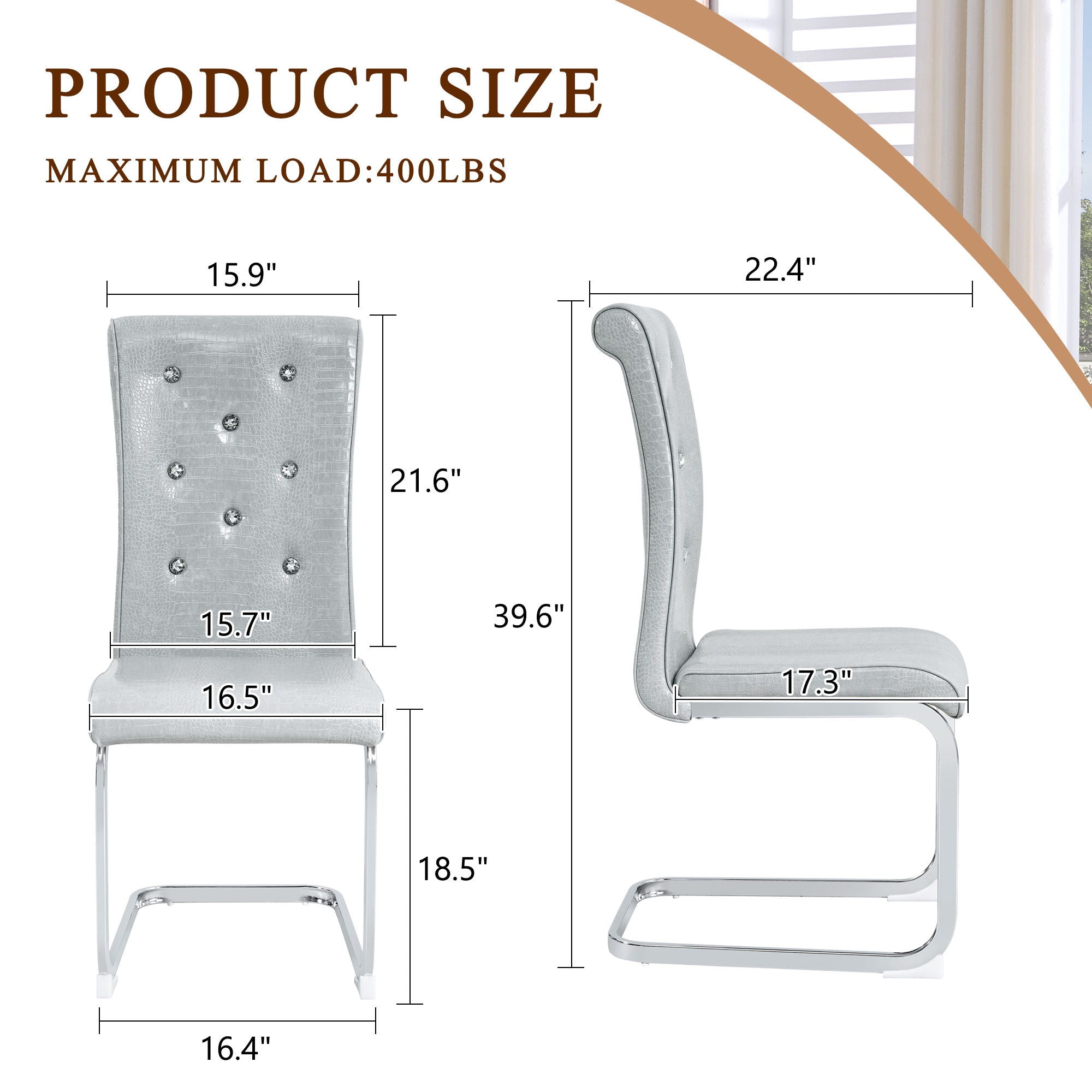 Elegant Design Upholstered Dining Chairs