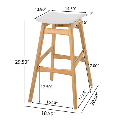 Modern Bar Stool Set With Upholstered Seating
