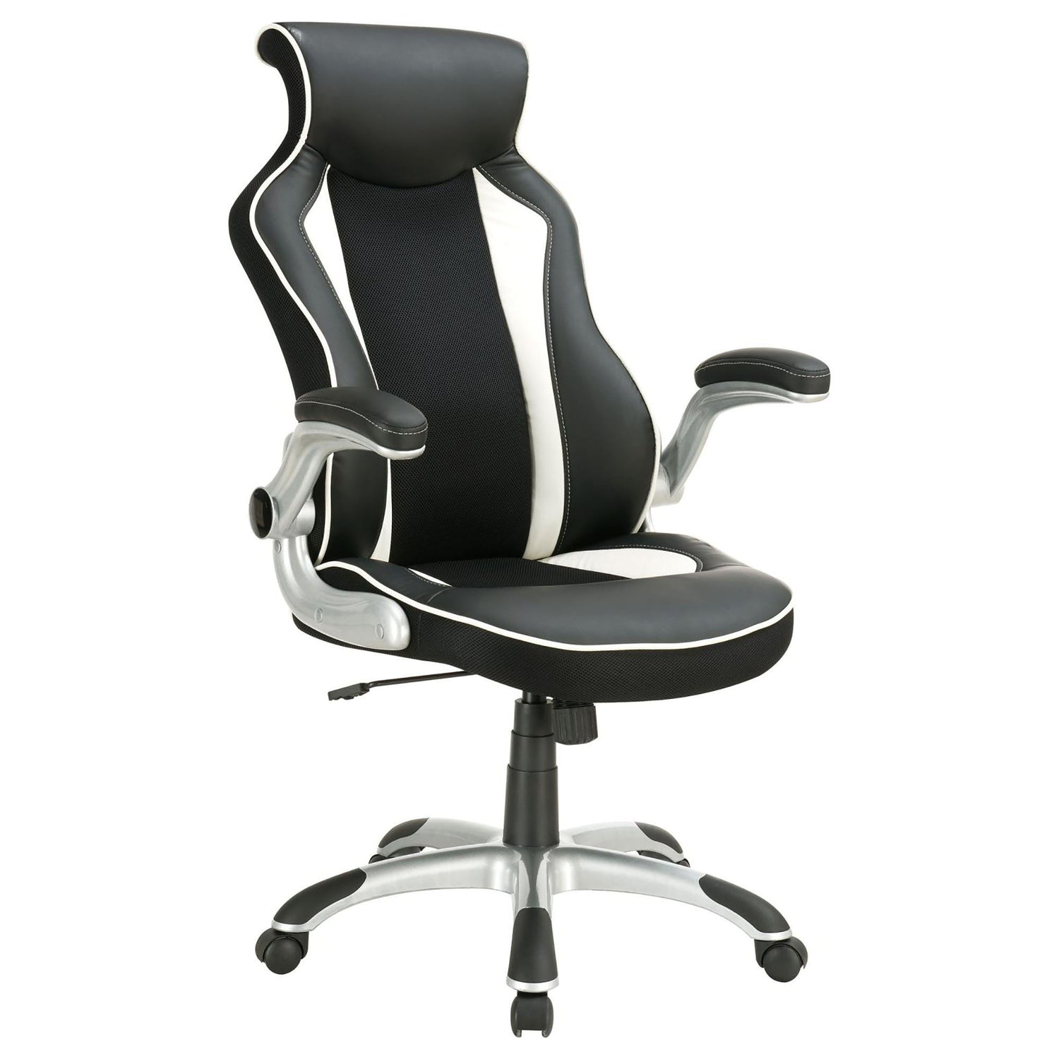 Adjustable Height Office Chair With Ergonomic Design And Swivel Mechanism - Black
