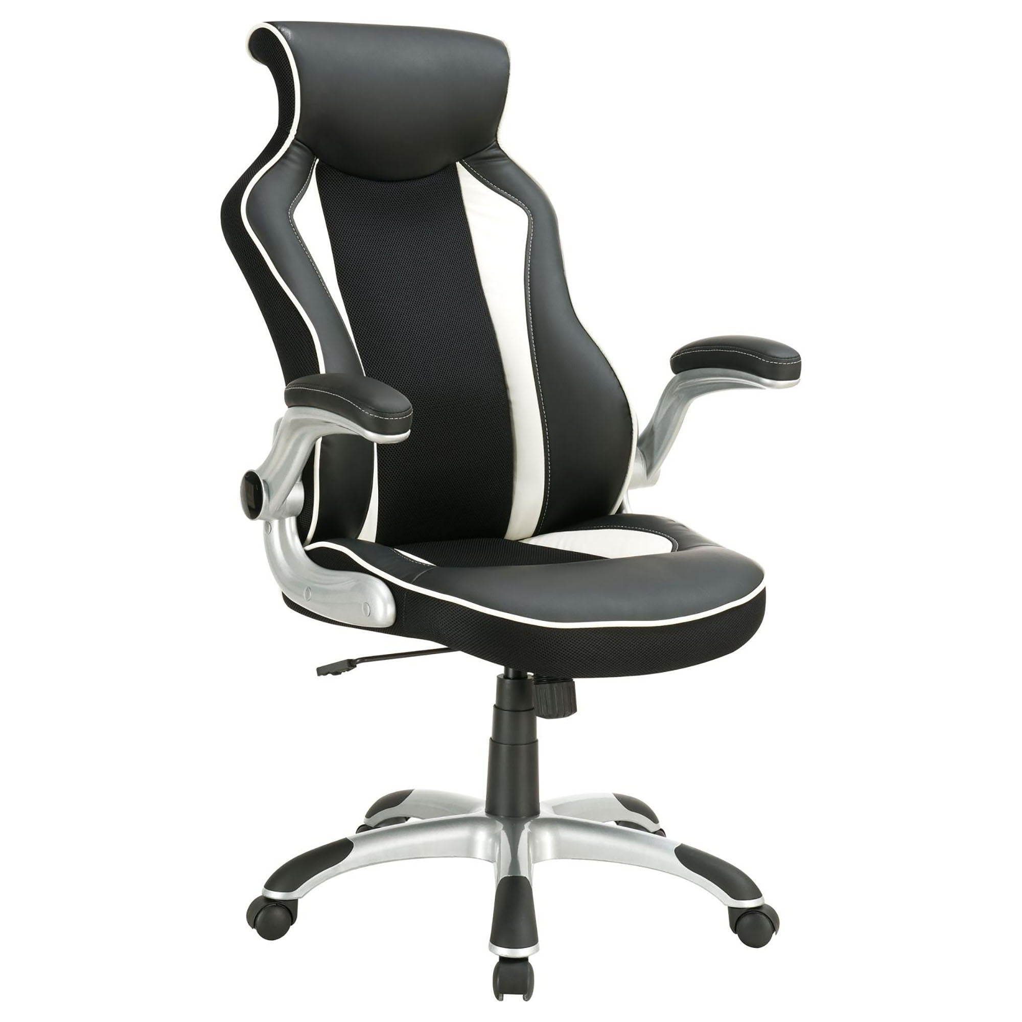 Adjustable Height Office Chair With Ergonomic Design And Swivel Mechanism - Black