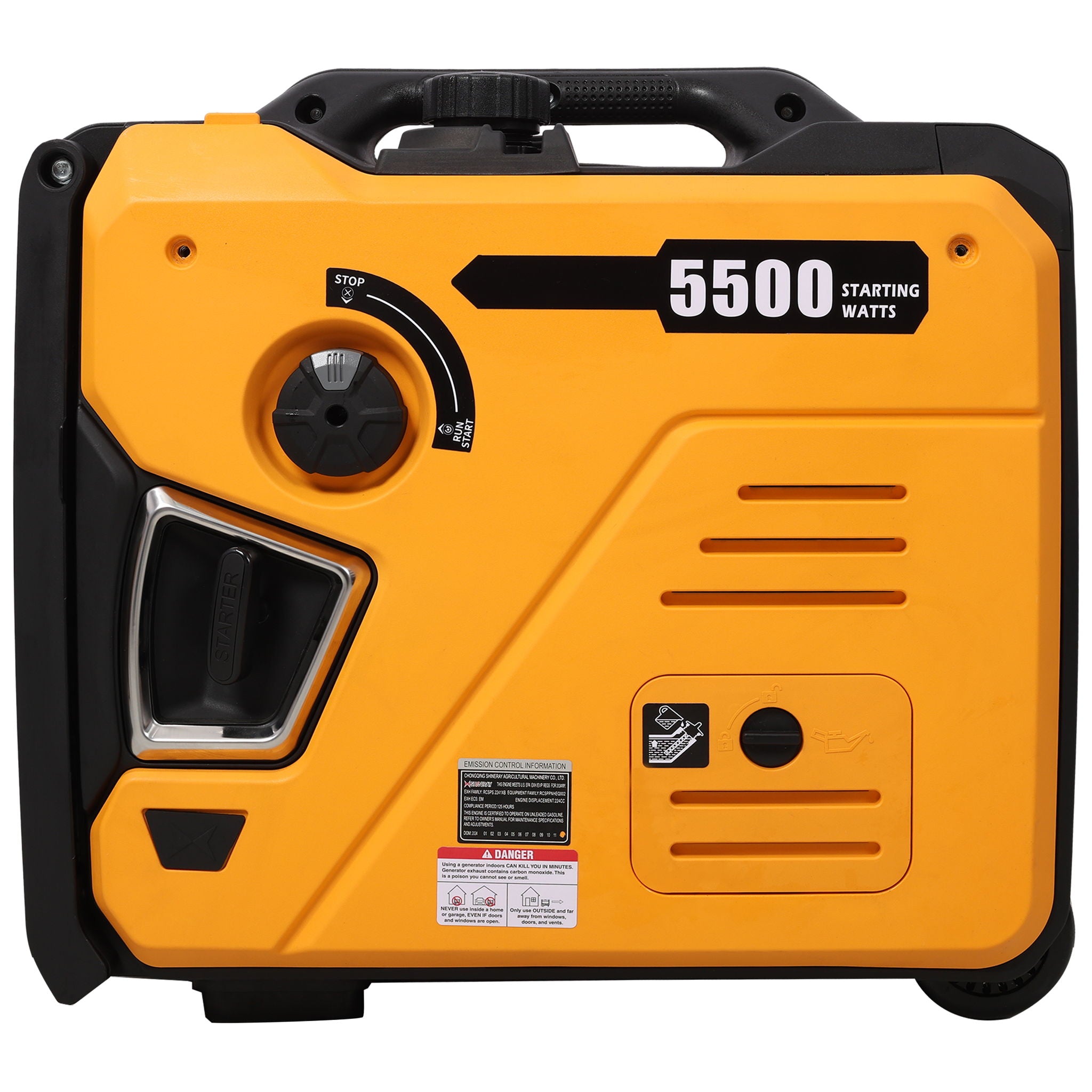 Super Quiet Inverter Generator 5.5Kw Portable Electric &amp; Remote Start Aluminum, 224Cc 4 Stroke