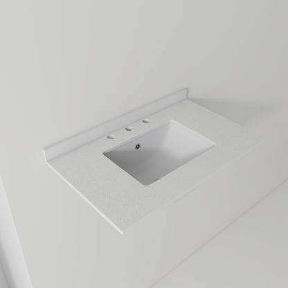 Basin Sink, 0.6" Ultra Thin Profile, Triple Faucet Holes