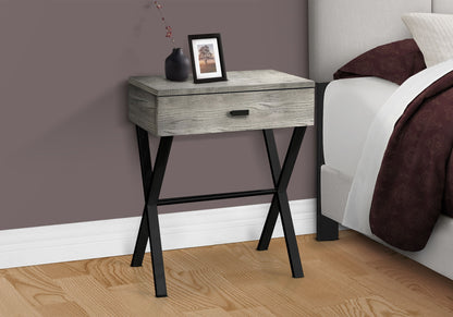Accent Side X Table, Storage Drawer, Contemporary &amp; Modern