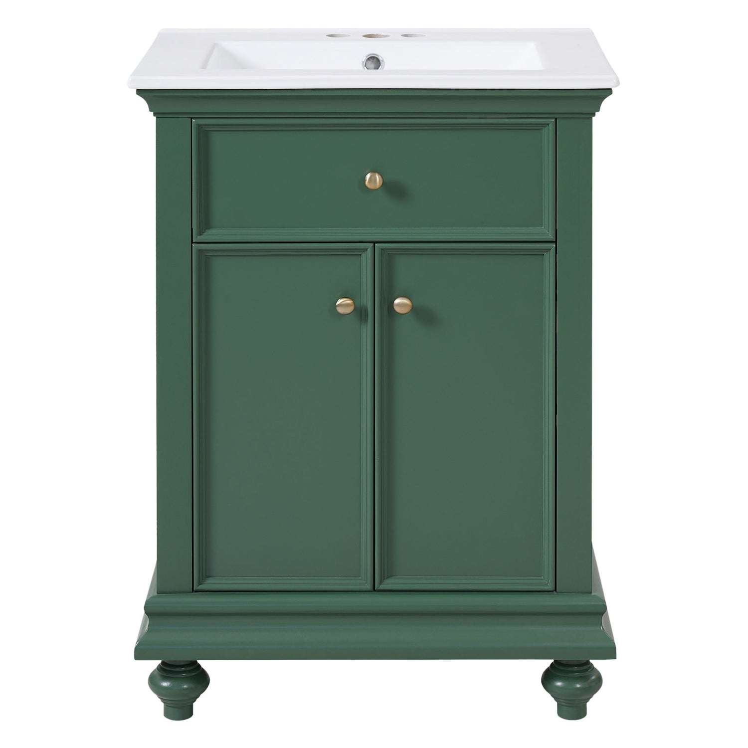 Modern Bathroom Vanity With Tip-Out Drawer And Soft-Close Hinges