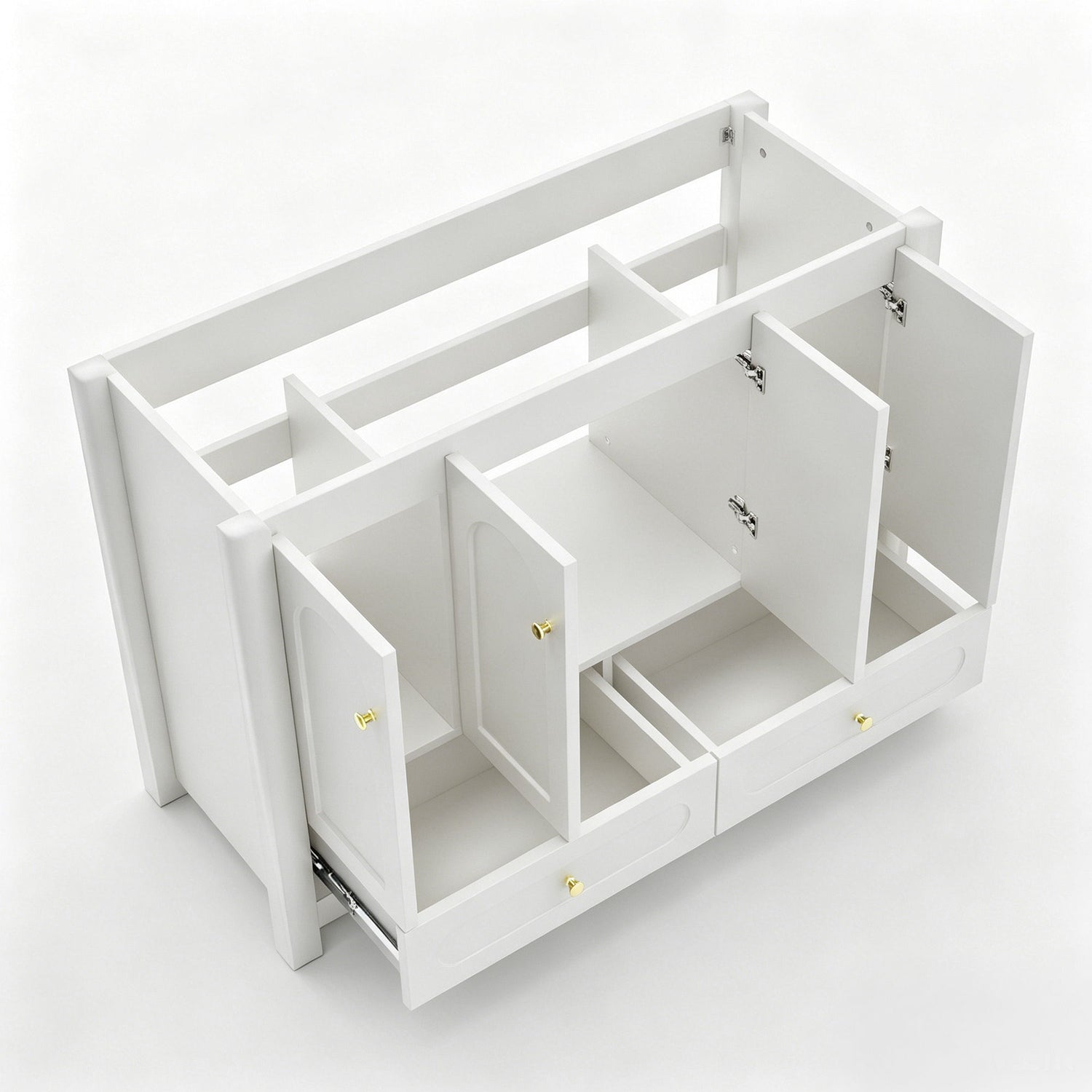 Bathroom Vanity With Sink Combo, 4 Soft Close Doors And 2 Drawers