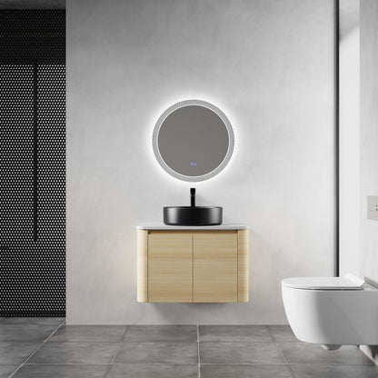 Mounted Bathroom Vanity With Art Sink &amp; 2 Soft Close Doors