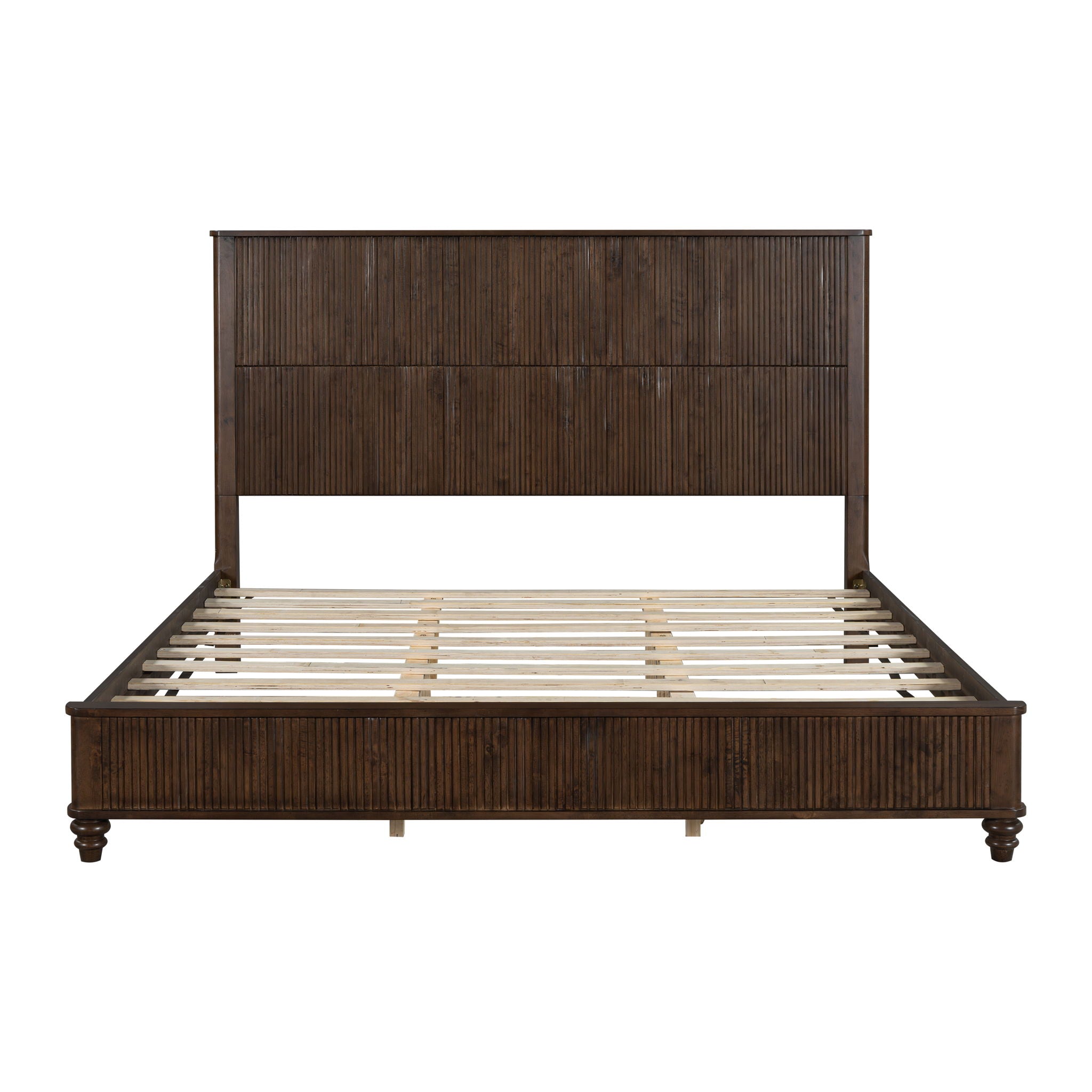 Platform Bed Frame &amp; Tall Headboard