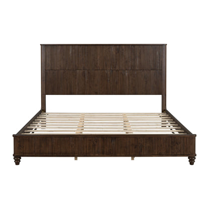 Platform Bed Frame &amp; Tall Headboard