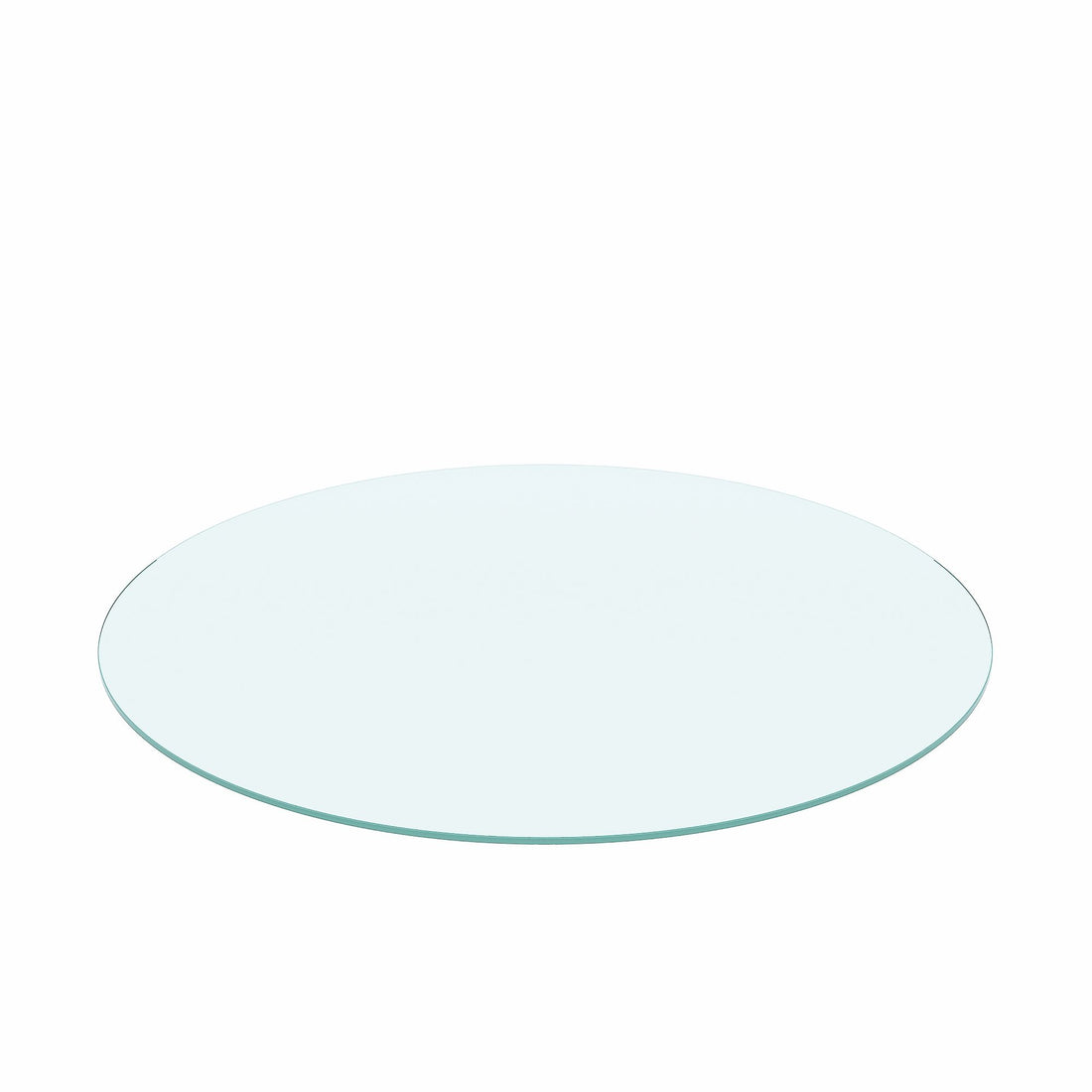 20&quot; Round Tempered Glass Table Top Clear Glass 1 / 4&quot; Thick Flat Polished Edge - Transparent