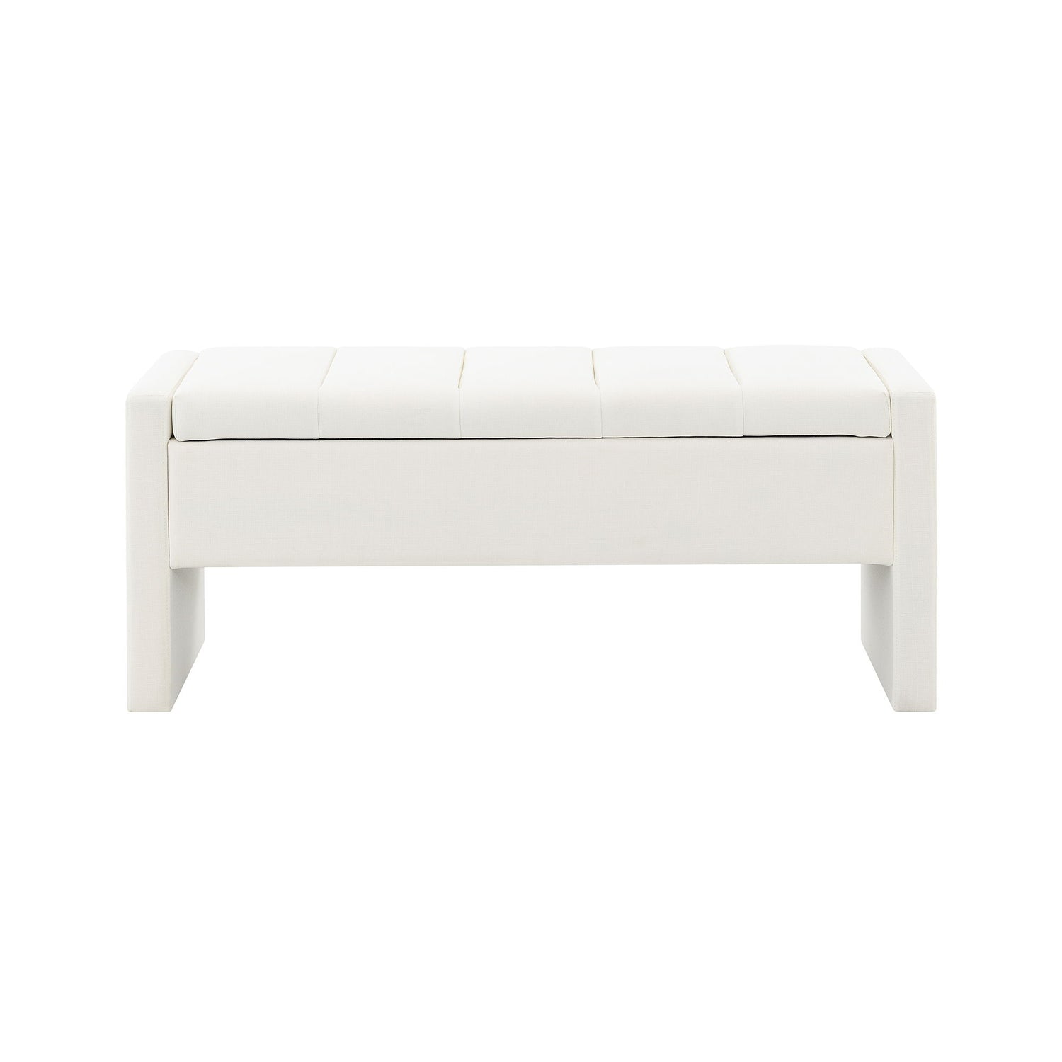 Modern Upholstered Large Bed End Bench With Storage