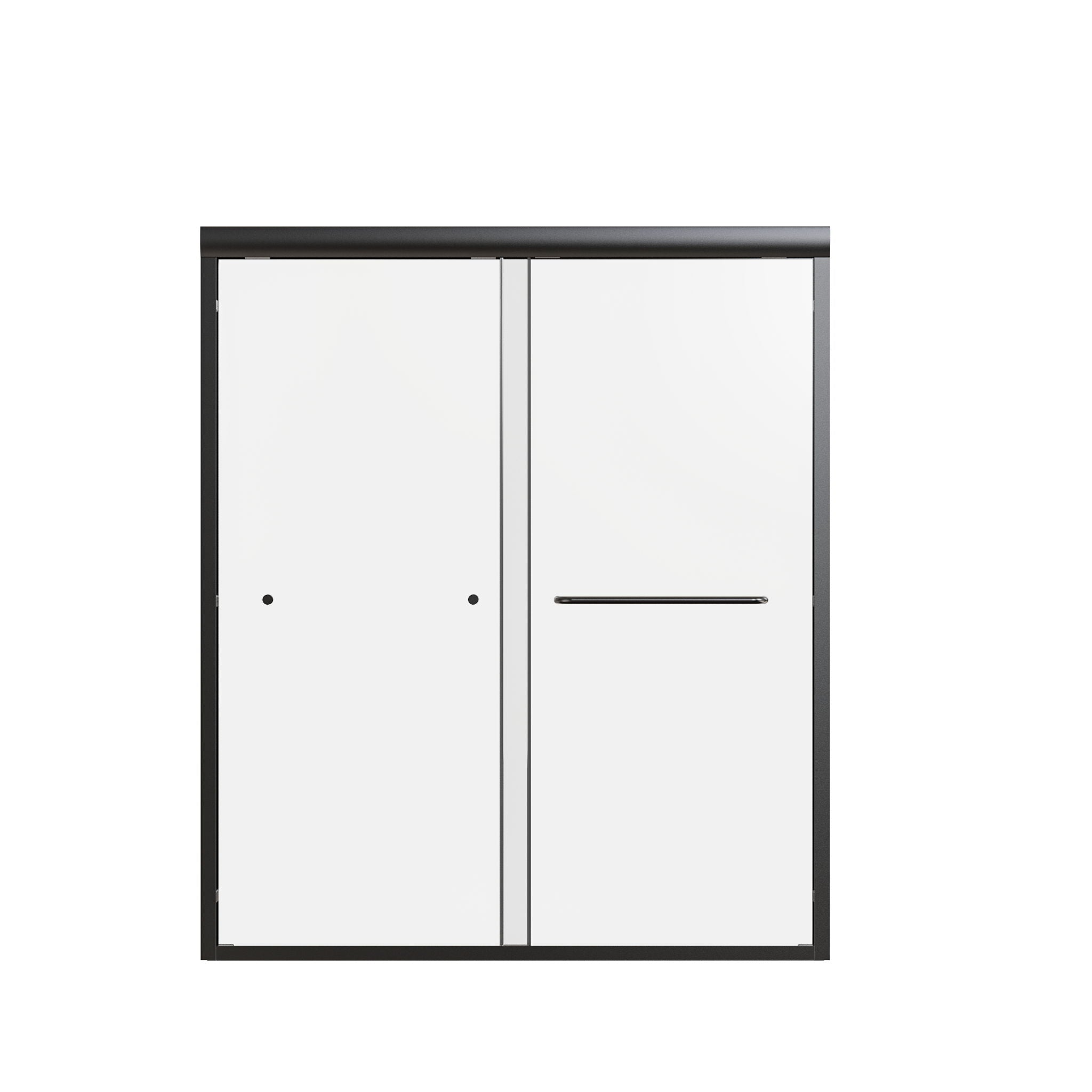 Semi-Frameless Double Sliding Shower Door, Bypass Shower Door, 1 / 4&quot; (6Mm) Thick SGCC Tempered Glass Door
