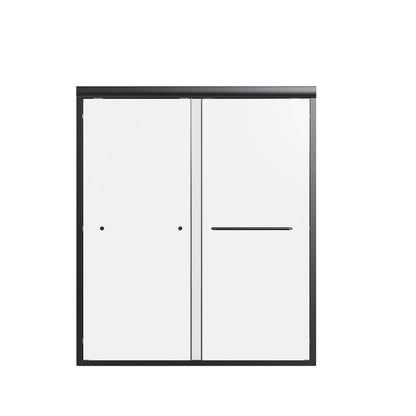 Semi-Frameless Double Sliding Shower Door, Bypass Shower Door, 1 / 4&quot; (6Mm) Thick SGCC Tempered Glass Door