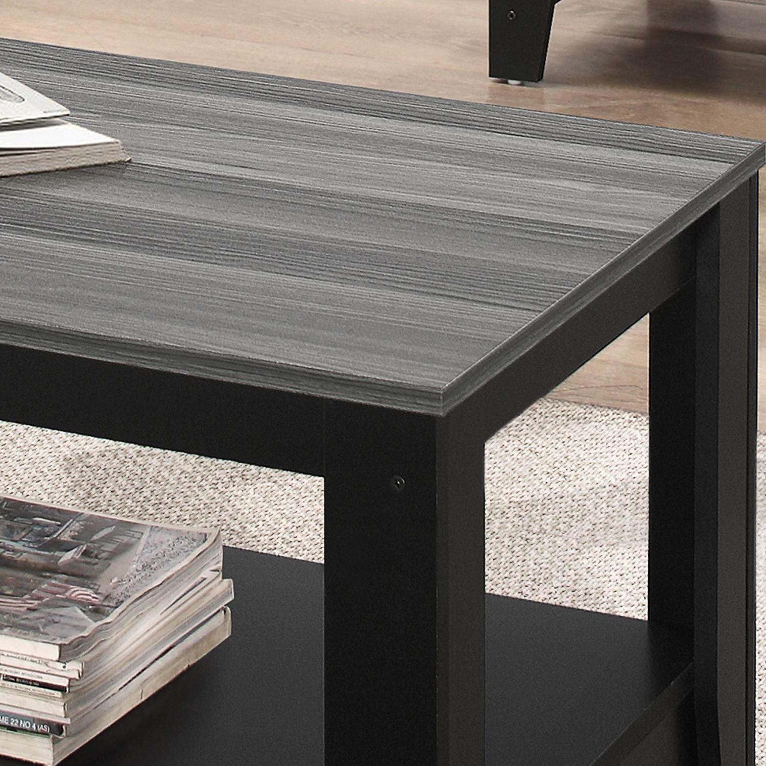 Table Set, Coffee, End, Side, Accent For Living Room Transitional (Set of 3) - Black