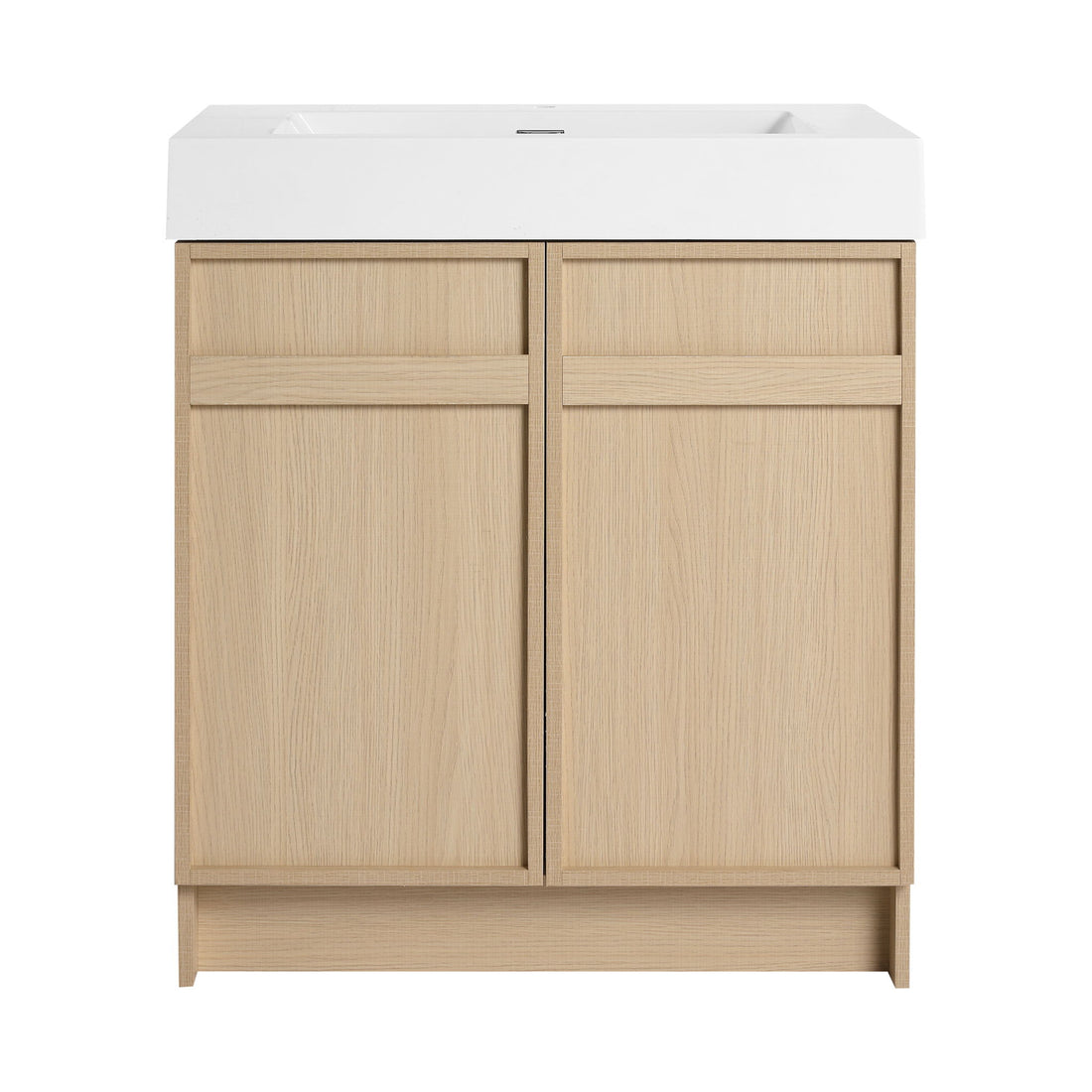 Freestanding Bathroom Vanity With Resin Sink &amp; Soft Close Cabinet Doors
