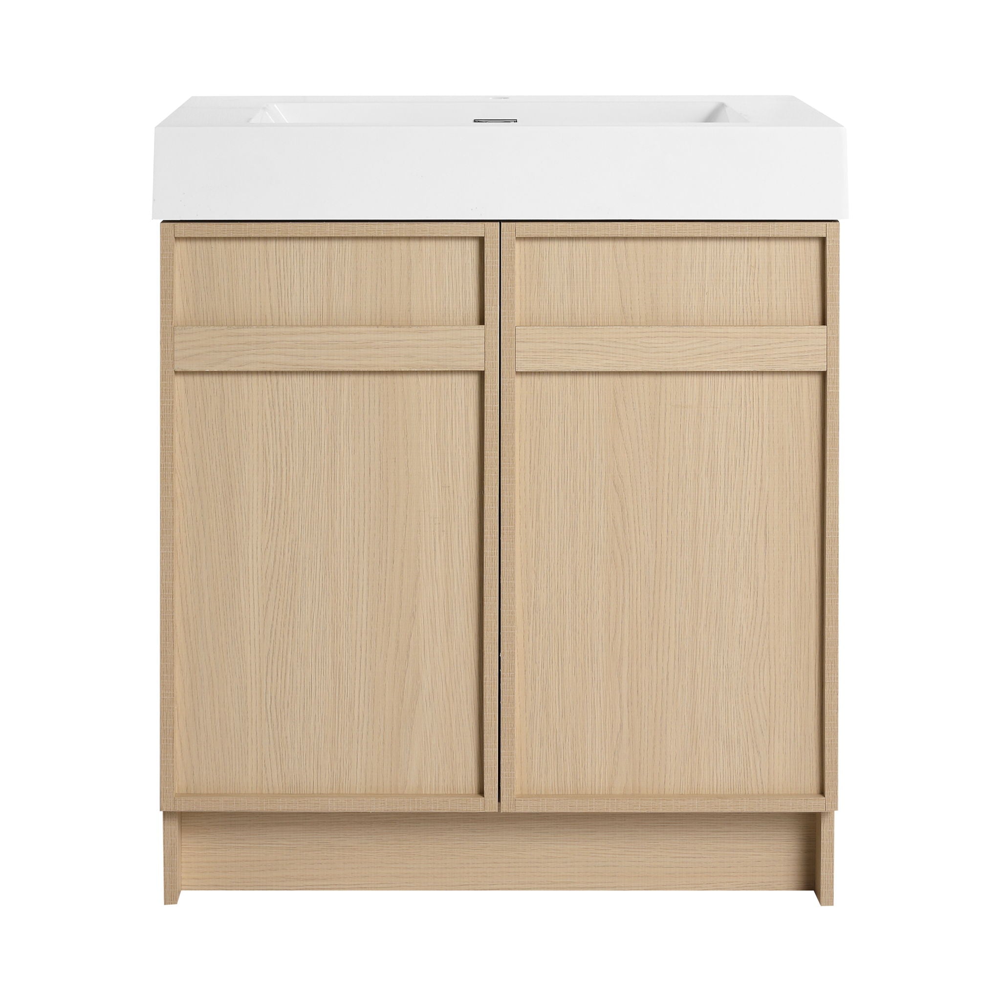 Freestanding Bathroom Vanity With Resin Sink &amp; Soft Close Cabinet Doors