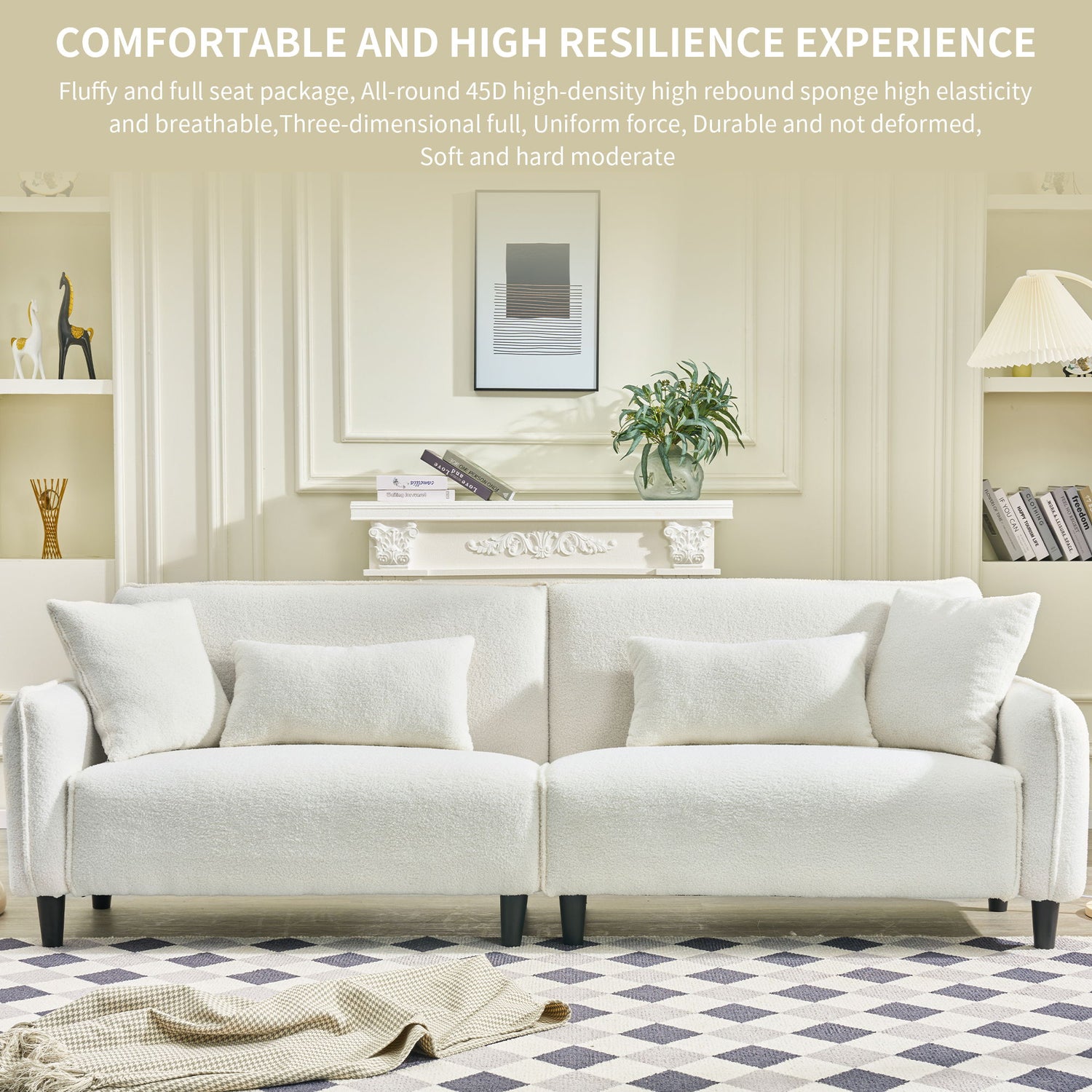 Teddy Velvet Sofa, Soft &amp; Comfortable