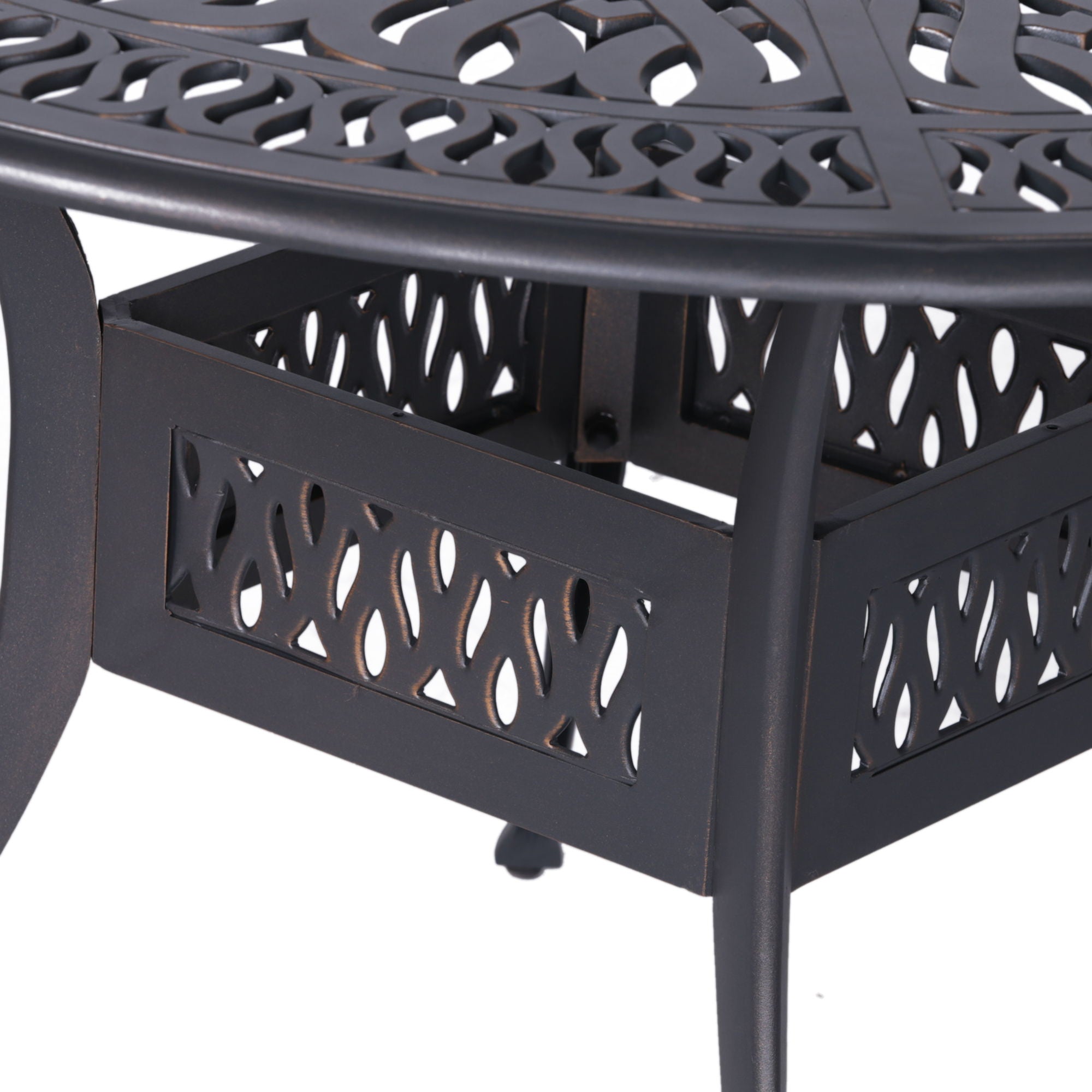 Outdoor Patio Aluminum 48&quot; Round Dining Table - Dessert Night