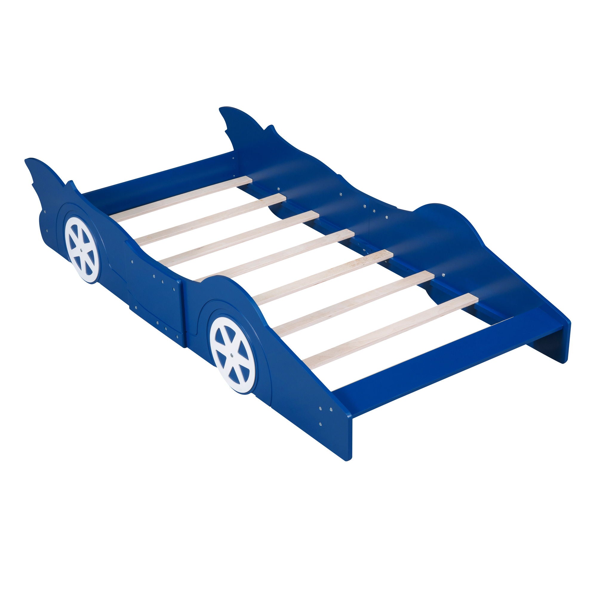 Race Car Shaped Platform Bed &amp; Wheels