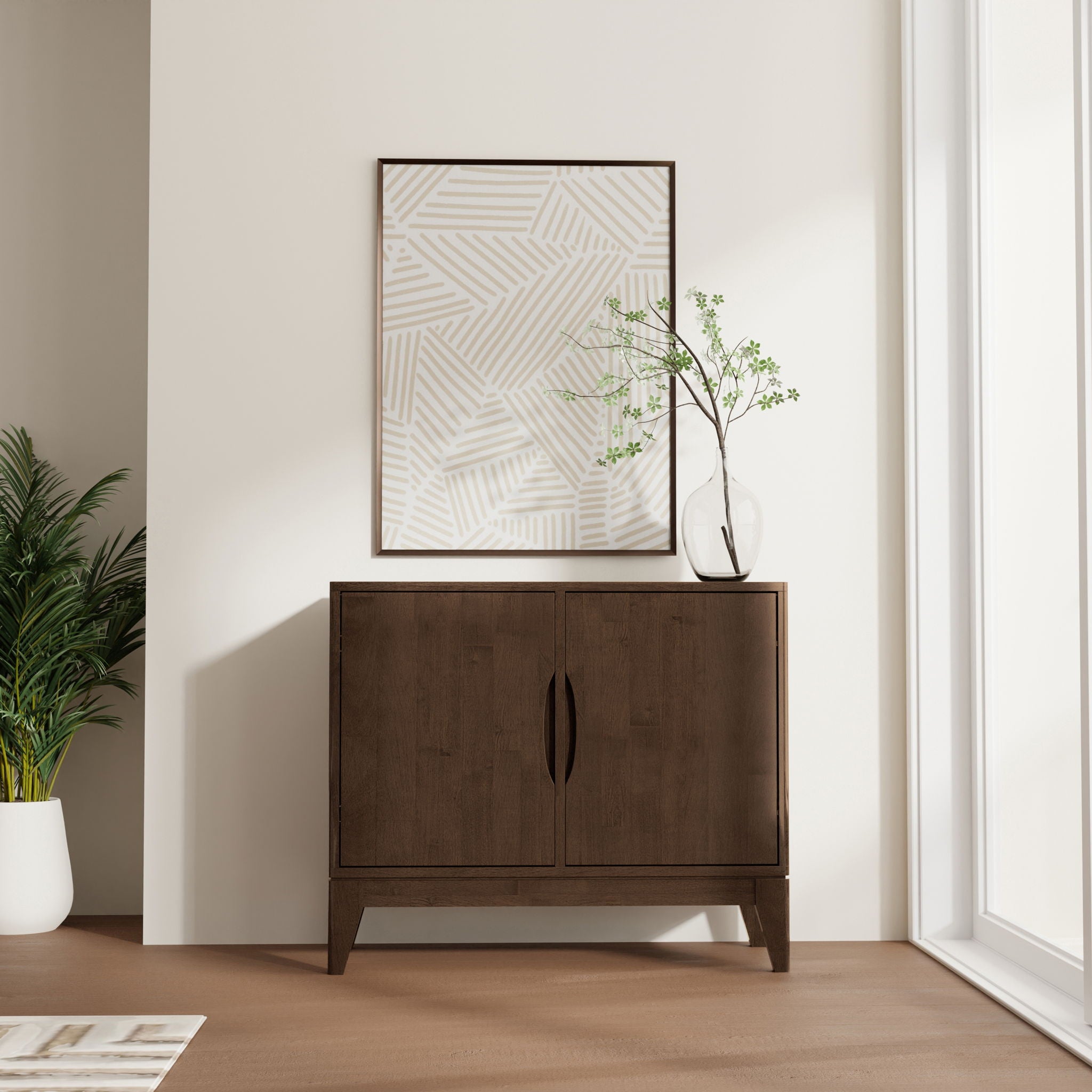 Harper - 2 Door Sideboard Buffet - Walnut Brown