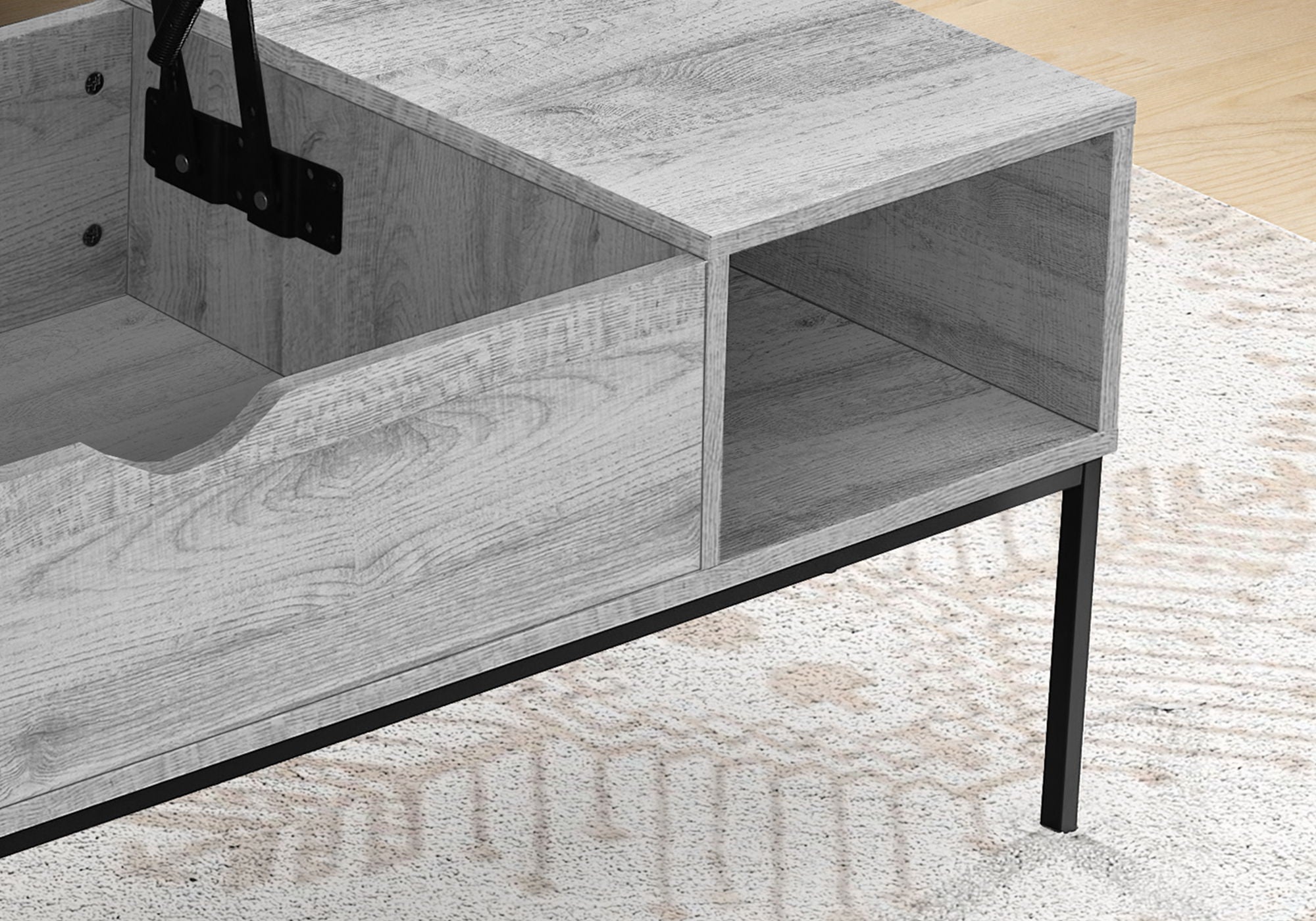 Table, Rectangular, Cocktail, Functional Lift-Top, Contemporary &amp; Modern