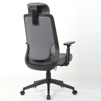 High Back Ergonomic Office Chair With Adjustable Headrest &amp; 5D Armrest, Height Adjustable Swivel For Home Office - Antique Gray