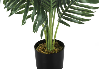34&quot; Tall, Artificial Plant, Palm Tree, Indoor, Faux, Fake, Floor, Greenery, Potted, Real Touch, Decorative - Green / Black