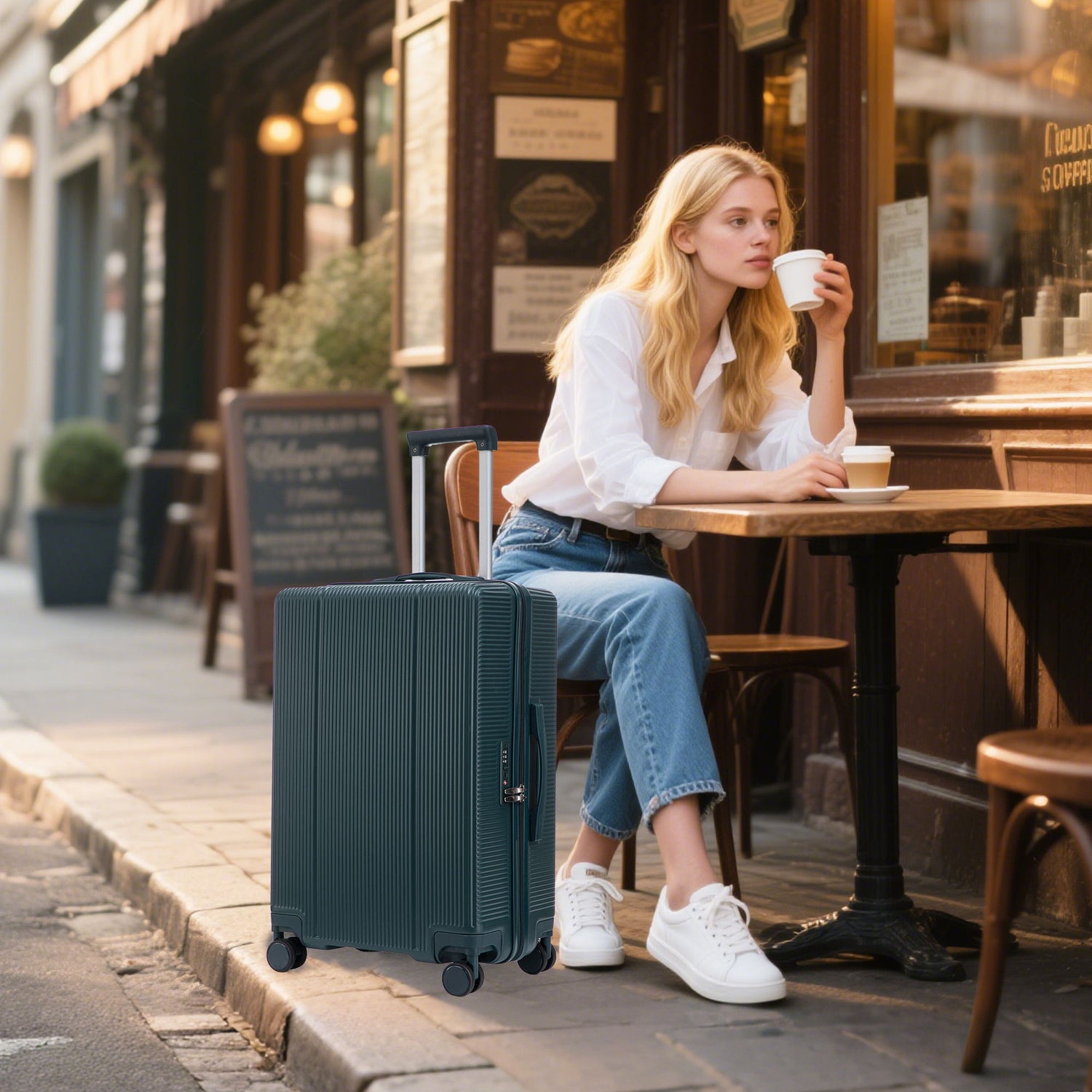 20&quot; / 24&quot; / 28&quot; 3 Pieces / Set Spinner Wheel Luggage, Carry On Suitcase, Matching Color, TSA Combination Lock