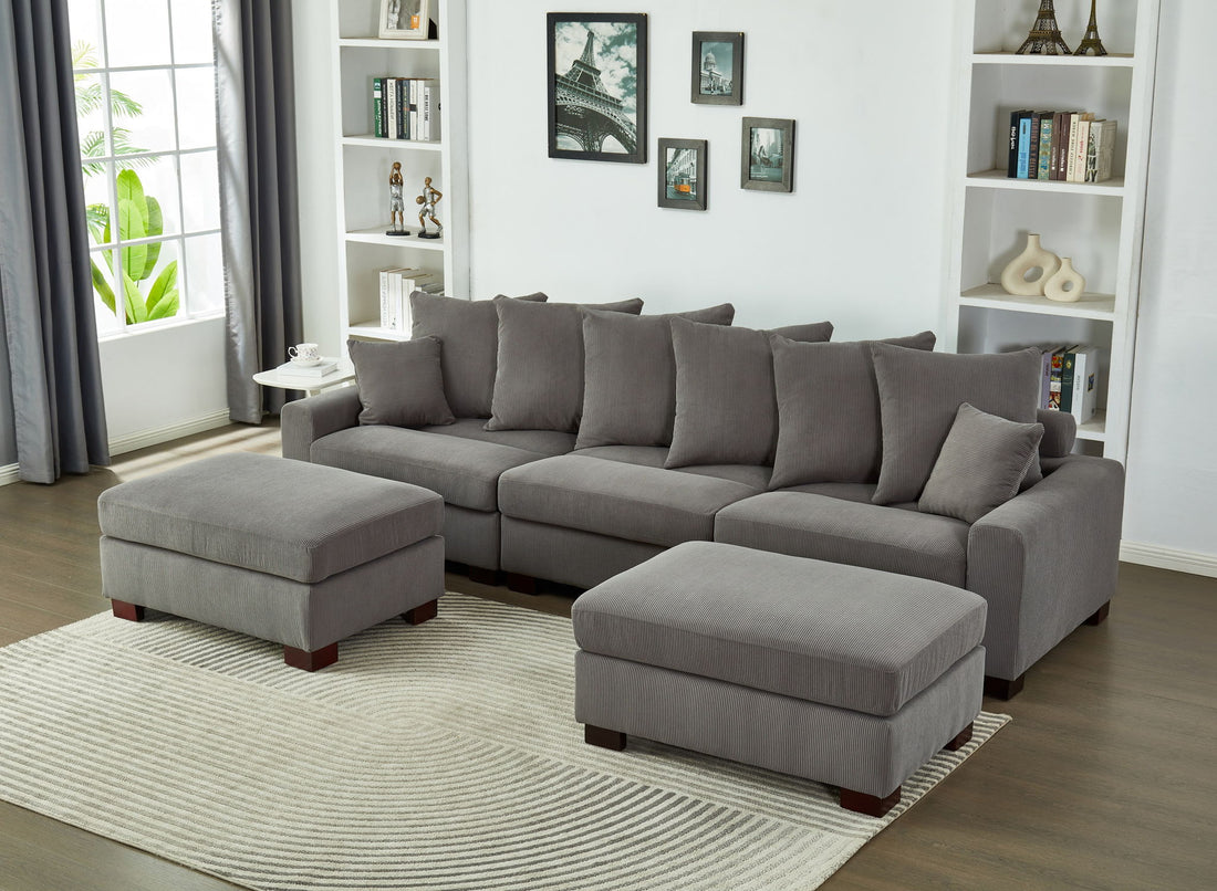 5 Seater Oversized Convertible L &amp; U Shaped Couch