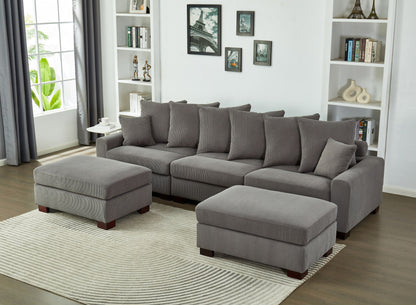 5 Seater Oversized Convertible L &amp; U Shaped Couch